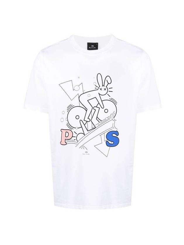 Rabbit Logo Short Sleeve T-Shirt White - PAUL SMITH - BALAAN 1