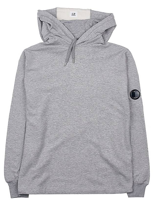 Men's Lens Wappen Fleece Hoodie Grey - CP COMPANY - BALAAN 10