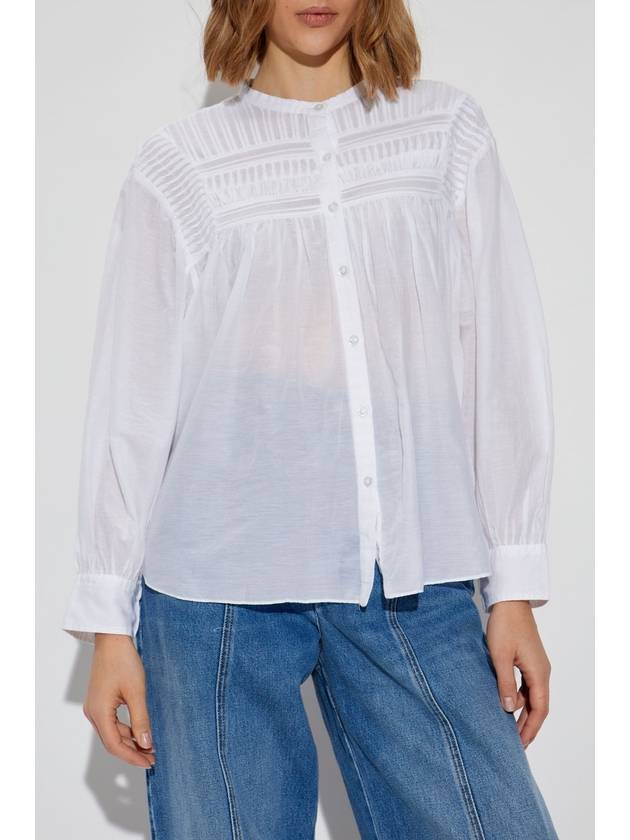 Marant Etoile Shirt Plalia, Women's, White - ISABEL MARANT ETOILE - BALAAN 3