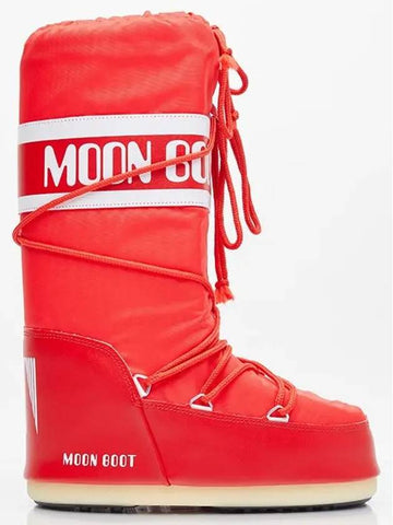 Icon Lace up Snow Long Boots Red 14004400 003 - MOON BOOT - BALAAN 1