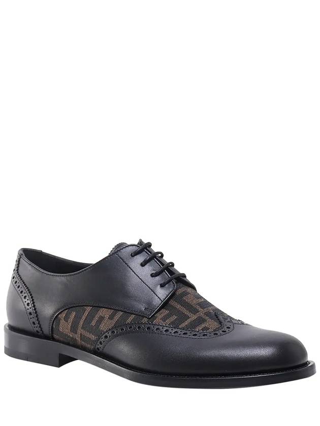 Leather Lace Up Derby Black - FENDI - BALAAN 6