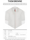 Men's Cotton Pique Center Bag Striped Short Sleeve Polo Shirt White - THOM BROWNE - BALAAN 3