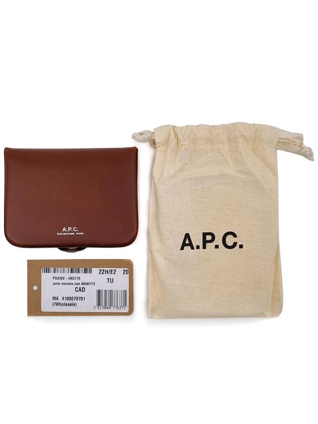 Josh Leather Coin Wallet Hazelnut - A.P.C. - BALAAN 8