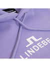 Alpha Logo Print Hoodie Sweet Lavender - J.LINDEBERG - BALAAN 4