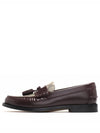 Tassel GG Supreme Canvas Leather Loafers Brown - GUCCI - BALAAN 3