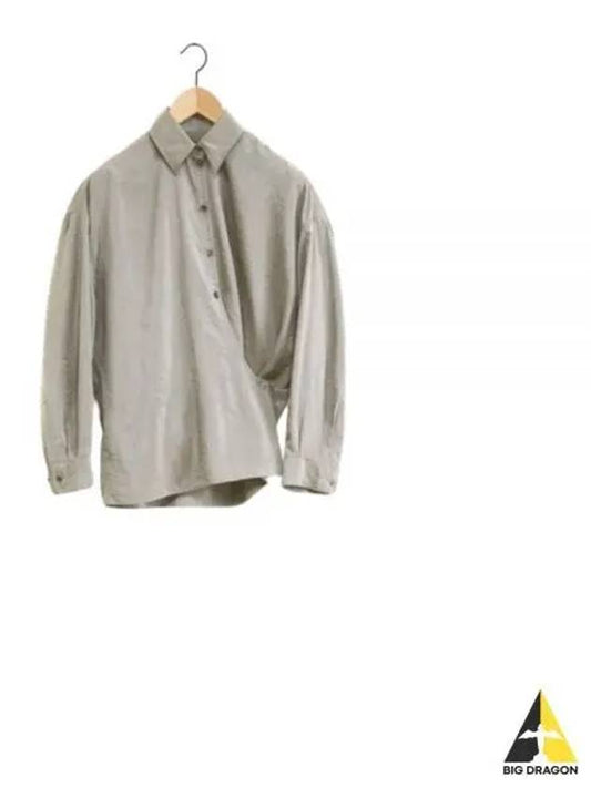 Dry Silk Straight Collar Twist Shirt Light Misty Grey - LEMAIRE - BALAAN 2
