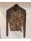 Women's Leopard Cashmere 100% Neck Polaroid FC685K F14D3 X0918 - DOLCE&GABBANA - BALAAN 1