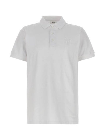 Embroidery Logo Short Sleeve Polo Shirt White - BALLY - BALAAN 1