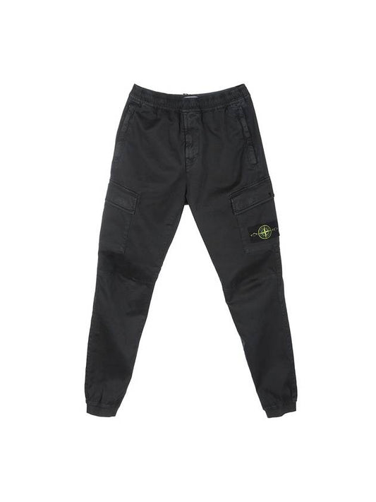 Old Dye Treatment Cargo Pants Black - STONE ISLAND - BALAAN 1