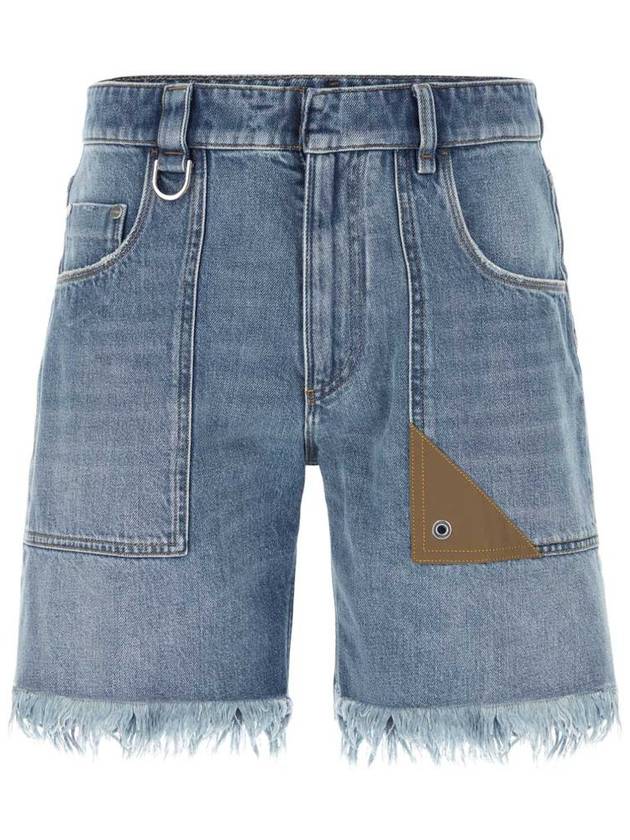 Fringe Denim Shorts Blue - FENDI - BALAAN 2