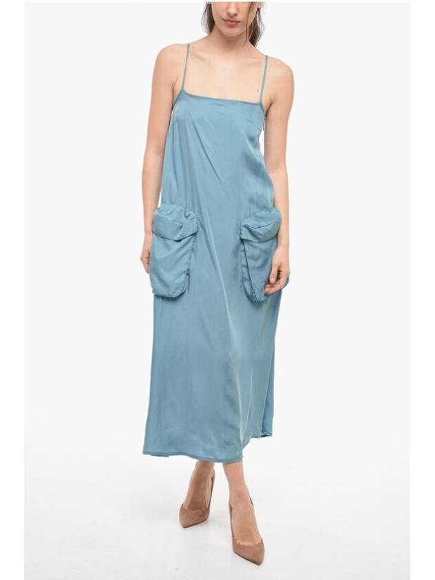 Pocket Sleeveless Long Dress Light Blue - SUNNEI - BALAAN 1