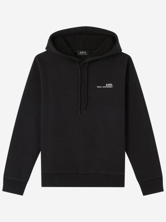 Women's Item Logo Print Hoodie Black - A.P.C. - BALAAN 2