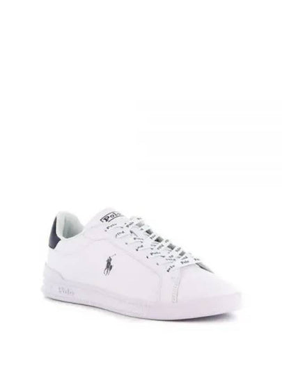 Logo Leather Low Top Sneakers Navy Tab White - POLO RALPH LAUREN - BALAAN 2