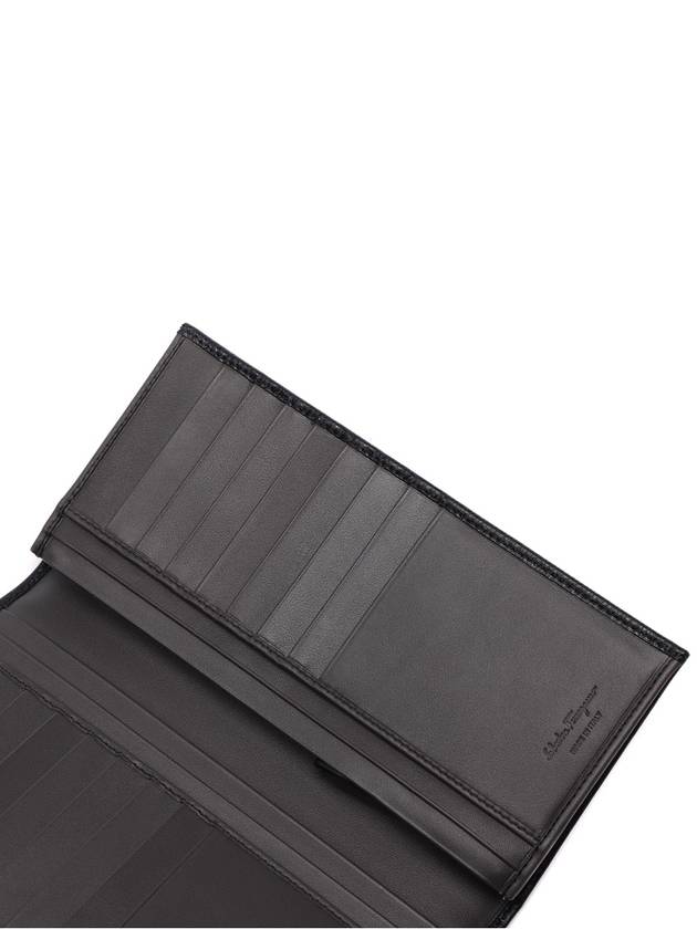 Gancini Organizer Long Wallet Black - SALVATORE FERRAGAMO - BALAAN 7