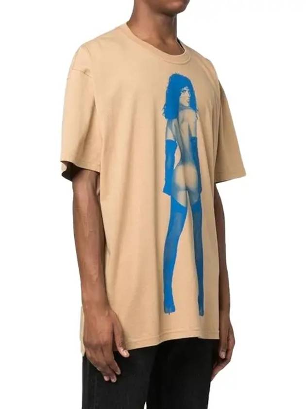 Oversized Pin-Up Short Sleeve T-shirt Beige - VIVIENNE WESTWOOD - BALAAN 3