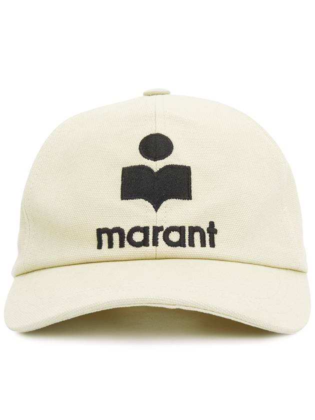 Tyron Logo Cotton Ball Cap Ecru - ISABEL MARANT - BALAAN 3