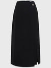 Bronze wrap button long A line skirt - MICANE - BALAAN 6