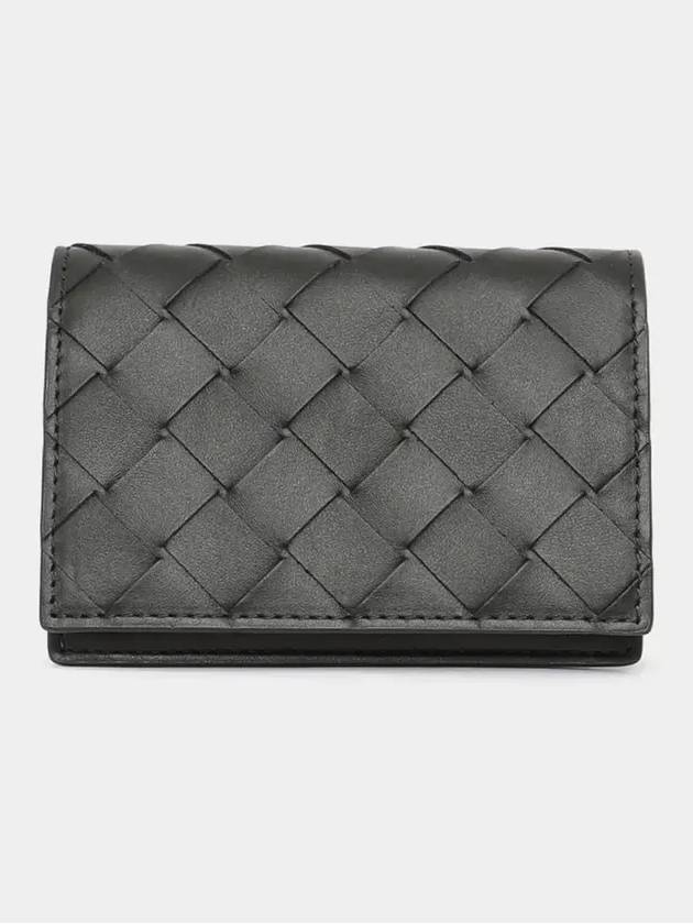 Intrecciato Folding Card Wallet Black - BOTTEGA VENETA - BALAAN 4