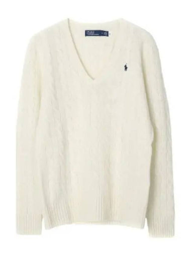 Cable knit wool cashmere neck sweater - POLO RALPH LAUREN - BALAAN 1