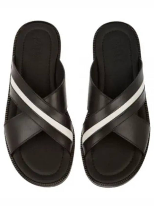 Jabir Stripe Detail Slippers 60266724044 F000 Black - BALLY - BALAAN 2