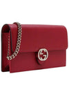 Interlocking GG Chain Cross Bag Red - GUCCI - BALAAN 3