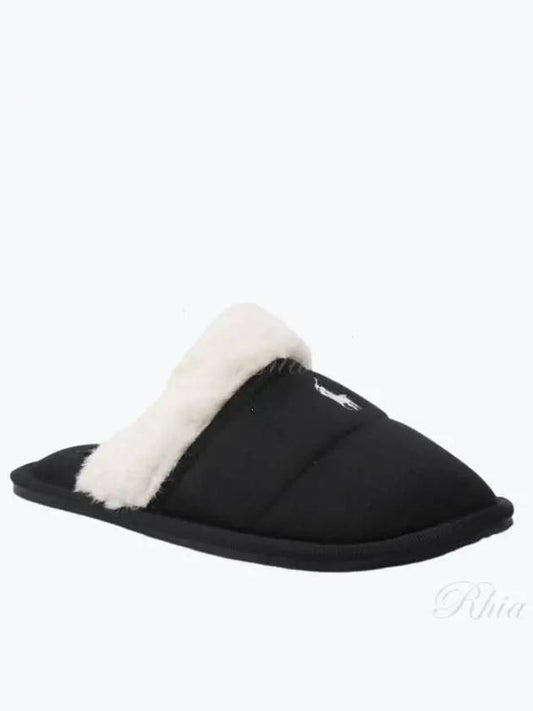 Kelcie Snuff Microsuede Mule Black - POLO RALPH LAUREN - BALAAN 2