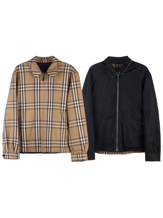 check pattern reversible cotton jacket - BURBERRY - BALAAN 2