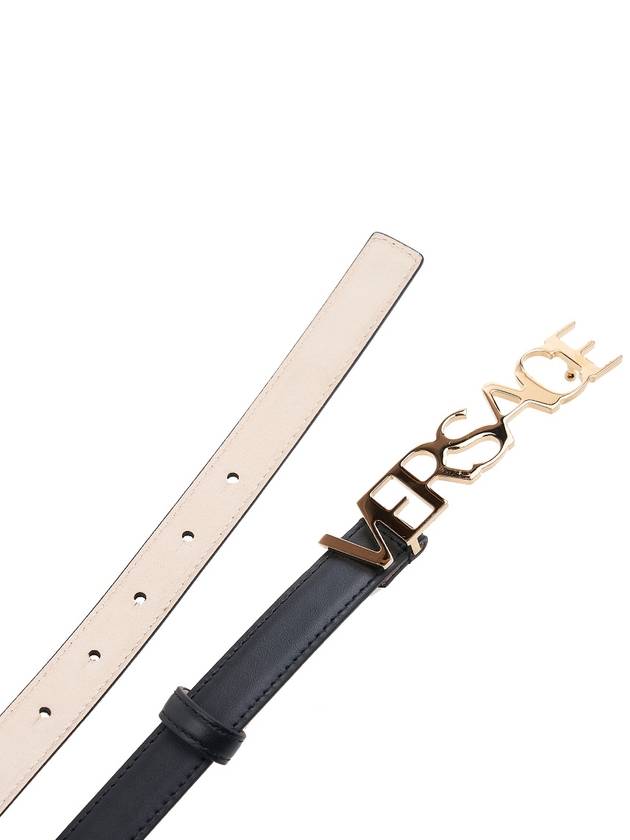 Logo Leather Belt Black - VERSACE - BALAAN 9