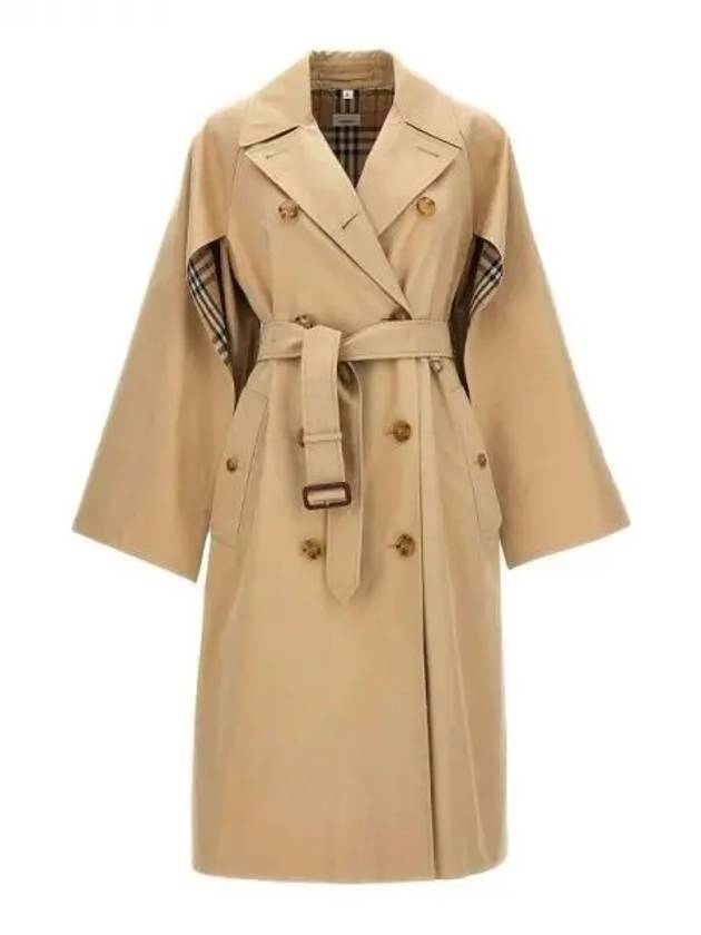 Cotton Gabardine Trench Coat Honey - BURBERRY - BALAAN 2