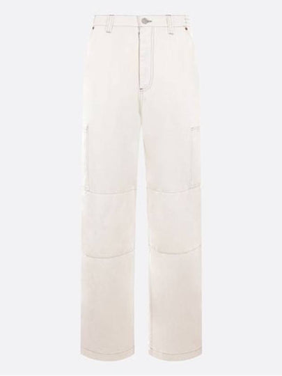 Zipper Detail Loose Straight Jeans Off White - MAISON MARGIELA - BALAAN 2