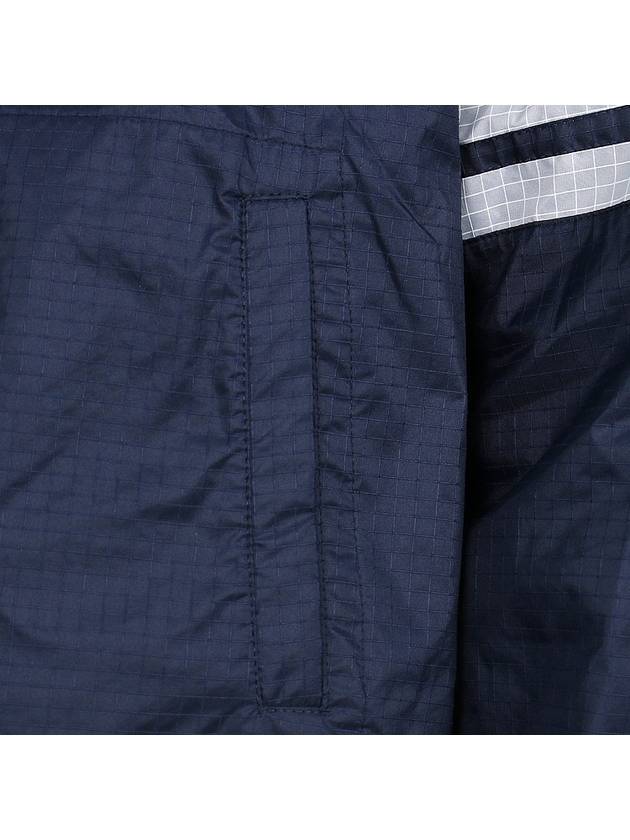 4 Bar Stripe Ripstop Zip-up Jacket Blue - THOM BROWNE - BALAAN 9