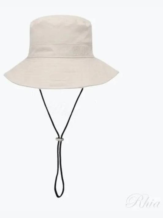 Embroidered Logo Denim Bucket Hat Ivory - GANNI - BALAAN 2