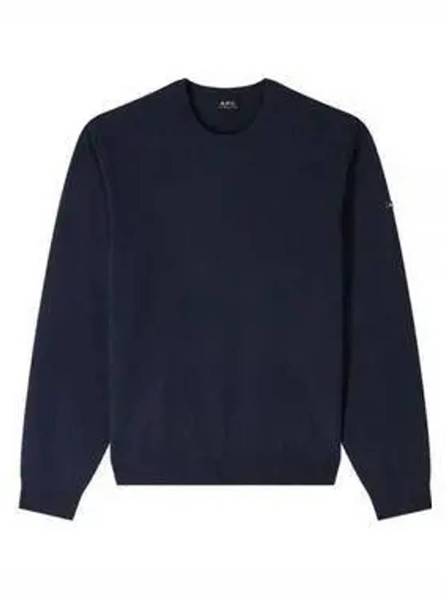 Laurent Crew Neck Wool Knit Top Navy - A.P.C. - BALAAN 2