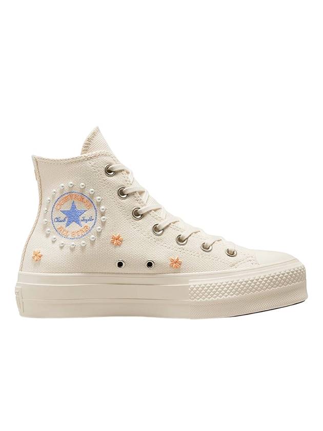 Chuck Taylor All Star Lift Pearl High Top Sneakers Ivory - CONVERSE - BALAAN 1