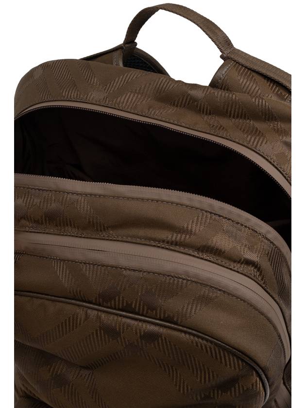 Burberry Backpack With Check Pattern, Men's, Brown - BURBERRY - BALAAN 5