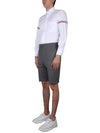 THOM BROWNE Super 120 count twill classic back strap shorts medium gray MTC002A 00626 035 - THOM BROWNE - BALAAN