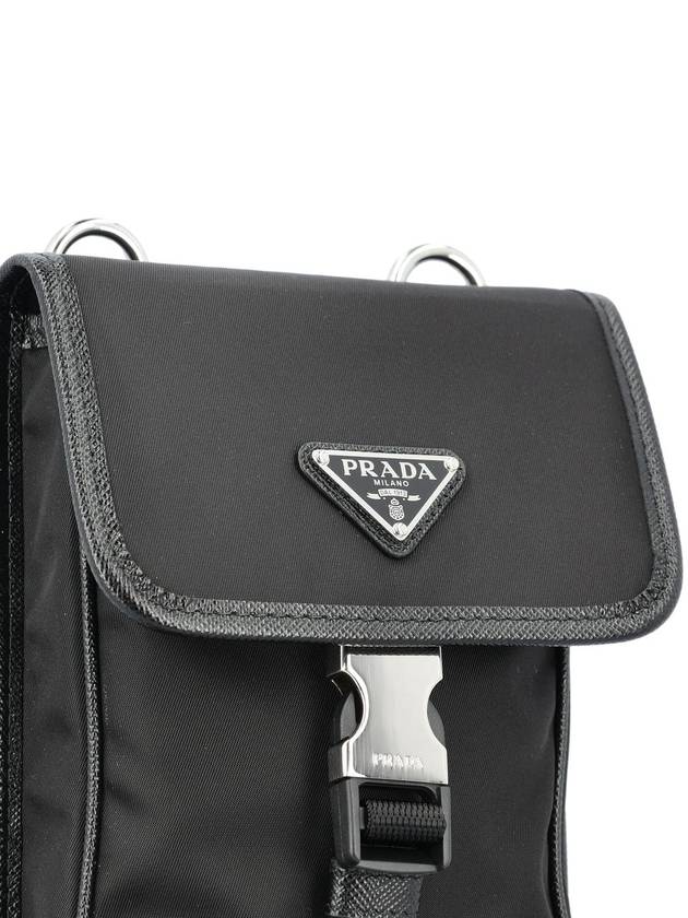 Re-Nylon Saffiano Leather Mini Bag Black - PRADA - BALAAN 5