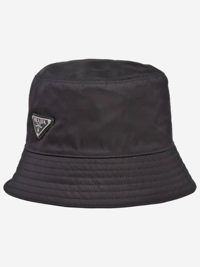 Triangle Logo Re-nylon Bucket Hat Black - PRADA - BALAAN 2