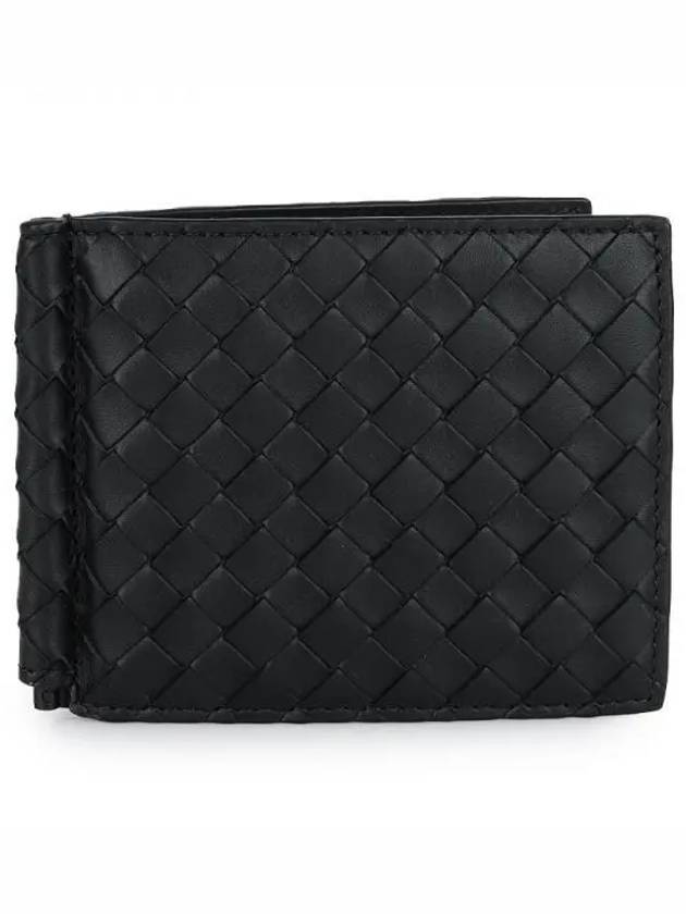 Intrecciato Money Clip Card Wallet Black - BOTTEGA VENETA - BALAAN 2