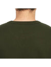 Men's Wappen Patch Cargo Pocket Sweatshirt Olive - STONE ISLAND - BALAAN 8