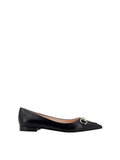 Women's Horsebit Leather Ballerina Black - GUCCI - BALAAN 2