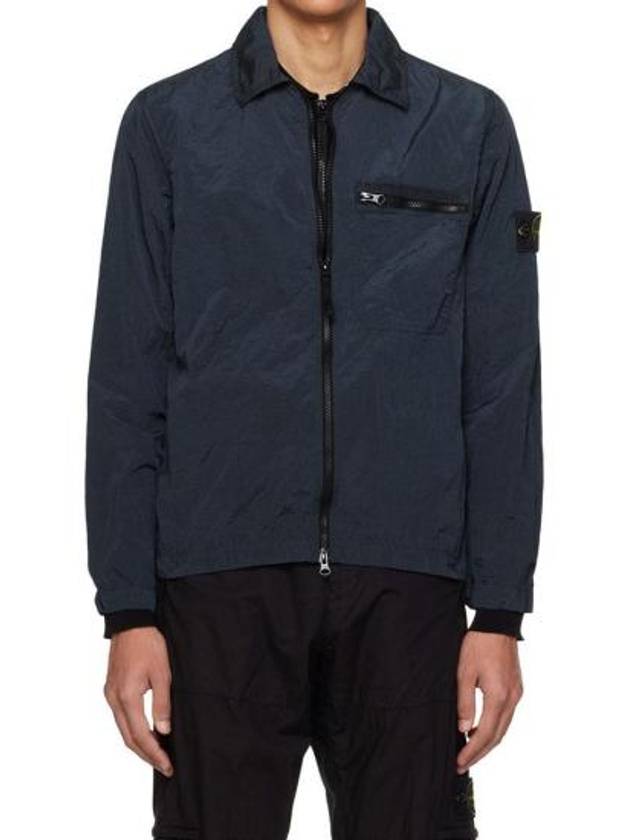 Nylon Metal Econyl Regenerated Zip-Up Jacket Blue - STONE ISLAND - BALAAN 2