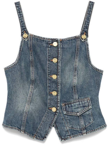 Denim tank top J1580 - GANNI - BALAAN 1