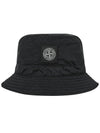 Logo Patch Nylon Metal Bucket Hat Black - STONE ISLAND - BALAAN 2