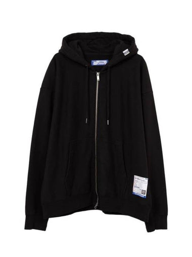 Oversized French Terry Zip-Up Hoodie Black - MAISON MIHARA YASUHIRO - BALAAN 1