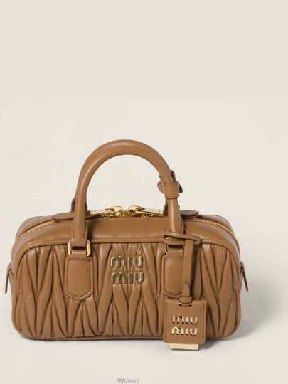 Arcadie Matelasse Nappa Leather Tote Bag Caramel - MIU MIU - BALAAN 2