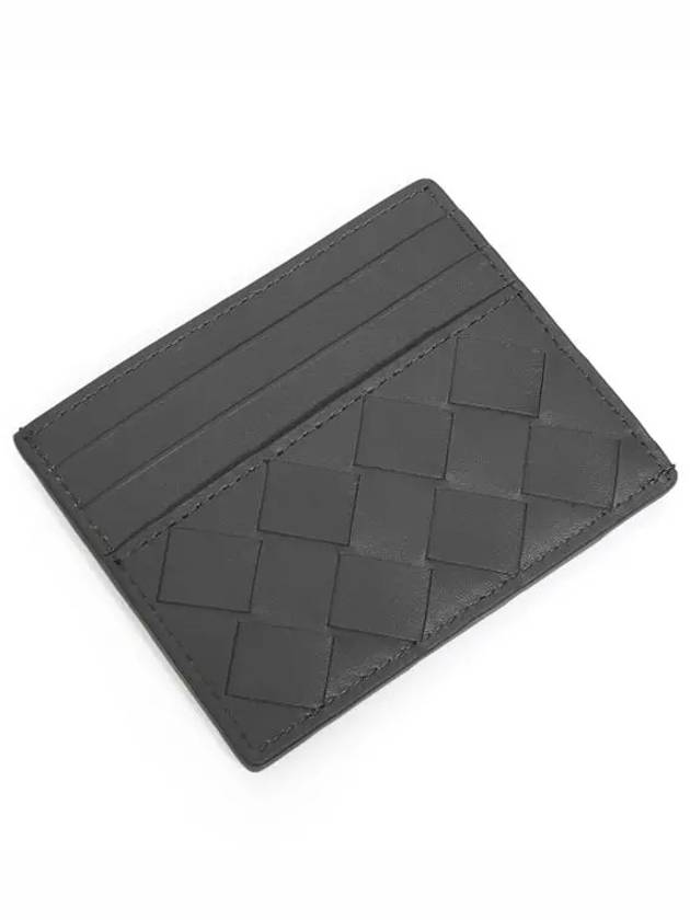 Intrecciato Leather Card Wallet Grey - BOTTEGA VENETA - BALAAN 3