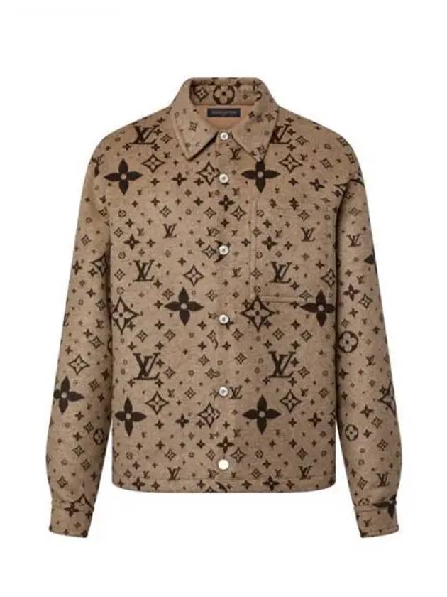 Monogram Double Face Wool Silk and Cashmere Blend Overshirt 1AFYFA - LOUIS VUITTON - BALAAN 1