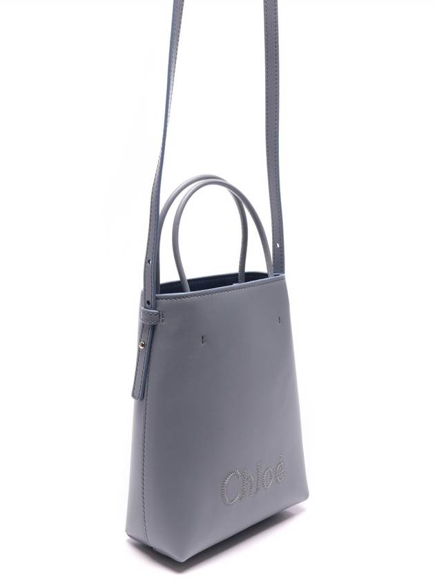 Sense Micro Tote Bag Storm Blue CHC23UP873I1041A - CHLOE - BALAAN 4