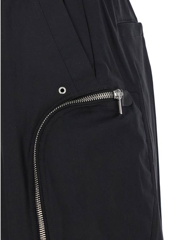 'Bauhaus Bela' Black Shorts With Oversized Drawstring In Cotton Man - RICK OWENS - BALAAN 3